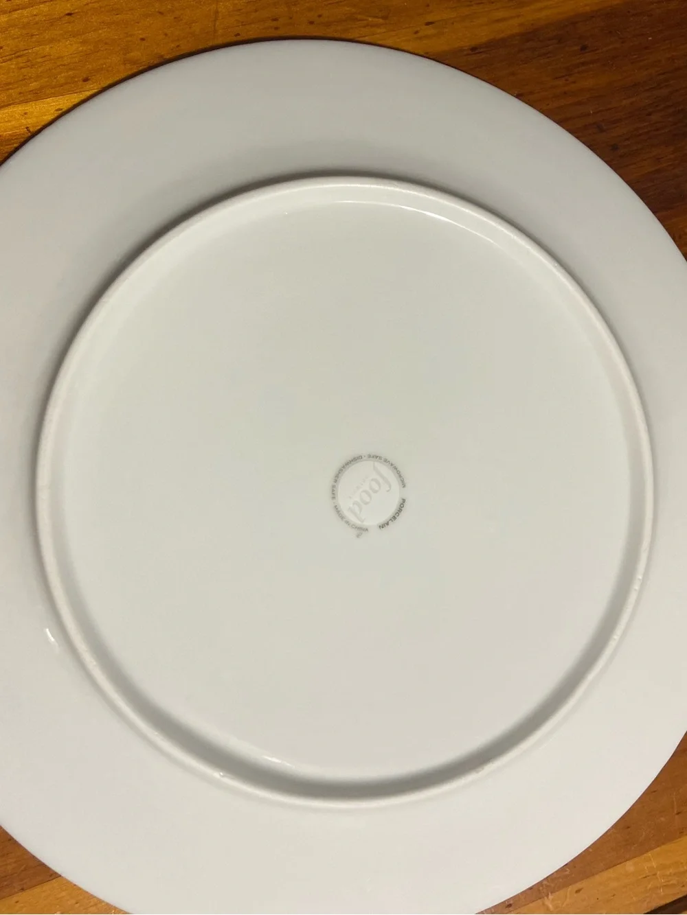 2 Food Network White Ceramic Dinner Plates -Simple Round Design, minor scratches